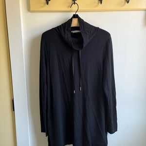 Simons Black Cowl-Neck Tunic